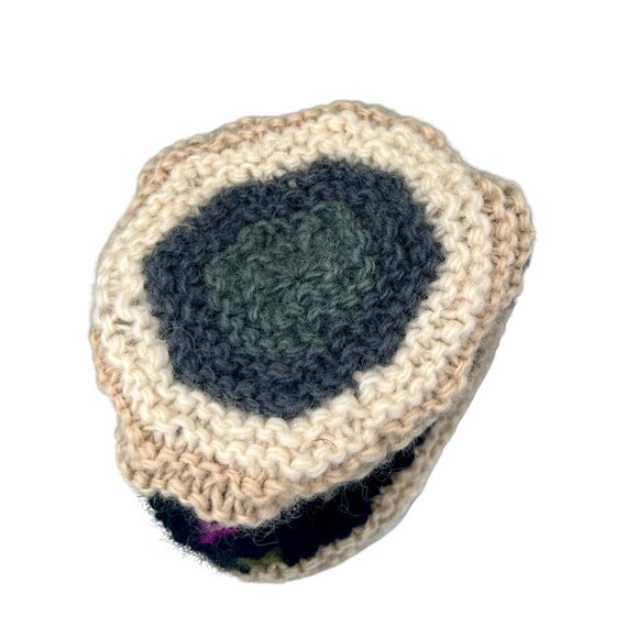 Turtle Fur Wool Knit Beanie Hat Hand Knit in Nepal Snowboarding Skiing - Picture 5 of 7
